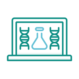 Ícone de Laboratório com DNA e frasco