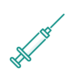Ícone de Seringa com agulha afiada